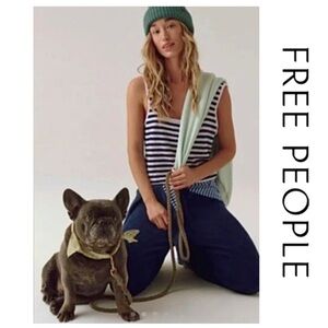 💫SET! NWTS-$100 2pc-Set FREE PEOPLE Essential Set Pants Tank Navy/Lilac Soft Set